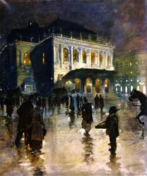 Opera House, Budapešť (olej na plátně)