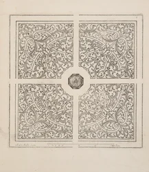 Design for Parterre, from Theater des Plans et Jardinages, pub. 1652 (rytina)
