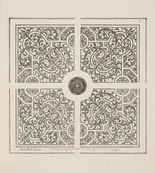 Design for Parterre, from Theater des Plans et Jardinages, pub. 1652 (rytina)