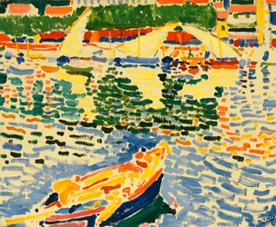 Lodě v přístavu Collioure, asi 1905 (olej na plátně)