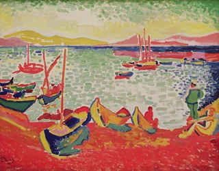 Lodě v přístavu v Collioure
