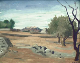 Krajina v Provence, asi 1931 (olej na plátně)