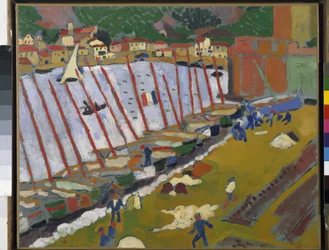 Přístav Collioure (olej na plátně)