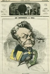 Adolphe Cremieux (1796-1880), právník, politik a prezident izraelské univerzální aliance. Obálka “”L