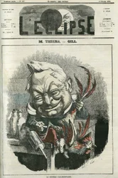 Adolphe Thiers (1797-1877), francouzský historik a politik. Obálka “”L