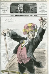 Karikatura „The Saltimbanks“, „“ rip! Nebojujte! “”, série o šarlatánech. Obálka „“L