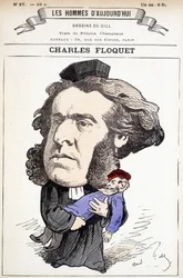 Kreslený film Charlese Floqueta (1828-1896), právníka a prezidenta Rady v letech 1888 až 1889. V souboji zranil generála Boulangera, proti jehož myšlenkám bojoval. Kresba Gill v „The Men of Today““.