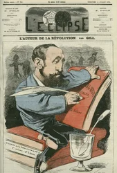 Kreslený film Julese Claretie (1840-1913), francouzského romanopisce, dramatika a kritika. Obálka “”L