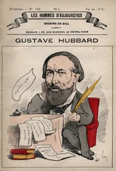 Karikatura Nicolase Gustava Hubbarda (1828-1888) anglický politický ekonom z 