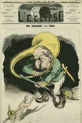 V lovu Louis-Napoleon Bonaparte (1808-1873), prezident republiky v roce 1848 a francouzský císař v letech 1852 až 1871. Obálka v „“L
