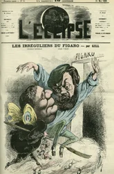 Les unreguliers du Figaro se zapsal do deníku Charlese Monseleta (1825-1888) a Julese Vallese (1832-1885). Obálka “”L