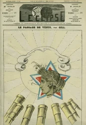 Průchod Venuše (Republiky) před Sluncem (Monararchie) v roce 1874. Obálka „“ L