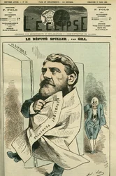 Portrét Eugena Spullera (1835-1896), francouzského právníka, novináře, spisovatele a politika. Obálka „“L