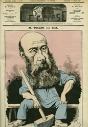 Portrét Henri Louis Tolain (1828-1897), francouzský rytec a politik. Obálka v “”L