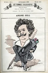 Autoportrét Andre Gilla (1840-1885), francouzského kreslíře a ilustrátora. Karikatura v „Muži dneška“