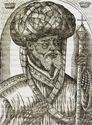 Habešský kněz, z vesmírné kosmologie, Andre Thevet (1504-1592), rytina