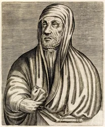 Avicenna nebo Ibn Sina: Perský polymath, z Pravých portrétů od André Théveta publikovaného v roce 1584