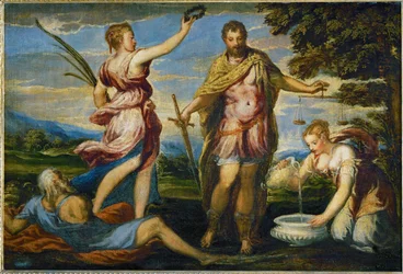 Scipio Africanus, římský vojevůdce a státník, dobyl Kartágo v roce 146 př. n. l. (malba na plátně)