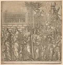 Triumf Julia Caesara: Procesí mužů, žen a dětí, 1593-99.