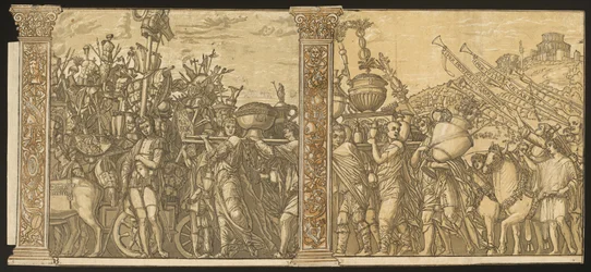 Triumf Julia Caesara [č. 3 a 4 plus 2 sloupy], 1599.