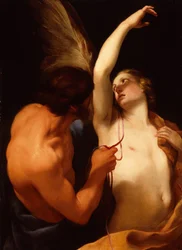Daedalus a Ikaros, kolem 1645 (olej na plátně)