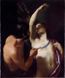 Icarus and Dedale (Icarus and Daedalus) Malba Andrea Sacchi (1599-1661) počátek 17. století Genes, Musei di Strada Nuova (ex Palazzo Rosso)