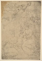 Mystické manželství svaté Kateřiny, ca. 1550.