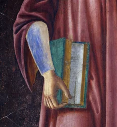 Dante Alighieri (detail) ze série slavných mužů a žen Villa Carducci, kolem 1450 (freska položená na plátně)