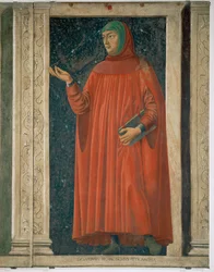 Francesco Petrarca, filozof a humanista (malba na plátně)