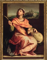 Svatá Anežka Římská, oltářní obraz svaté Anežky (1525-1528)