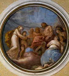 Tondo maloval Andrea Appiani (1754-1817), Villa Reale, Monza, Itálie
