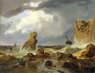 Surf na skalnatém pobřeží
