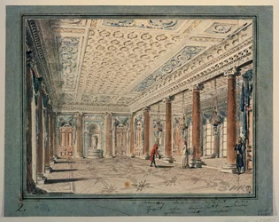 Interiér Rohového sálu v paláci Stroganov