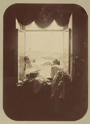 [Dvě mladé ženy u okna], ca. 1870.