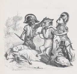 Autorem tohoto útoku je delikátní vlčice ze Scény z vojště an..., ca. 1837-47.