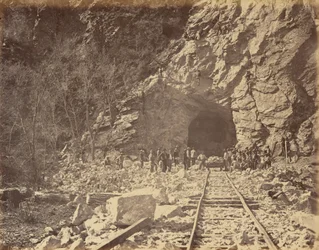 Deska 39. Východní konec tunelu, Weberův kánon, 1869 (foto)