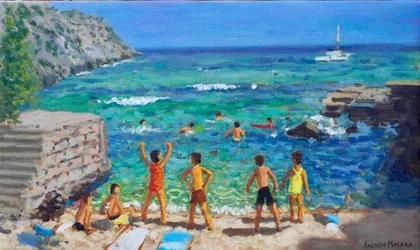 Cala Clara, Mallorca, 2023 (olej na plátně)