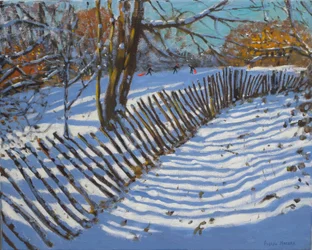 Šikmý plot, 2011 (olej na plátně)