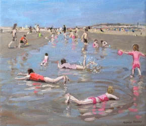 Mokré písky, West Wittering (olej na plátně)
