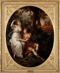Rinaldo a Armida (olej na plátně)