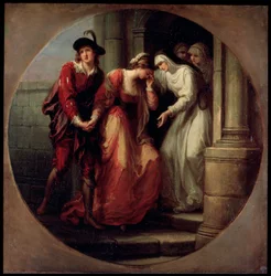 Rozloučení Abelarda a Heloise, před rokem 1780.