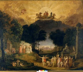 Angelo Monticelli. První opona (dekor) divadla Teatro alla Scala v Miláně.