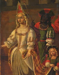 Čtyřnásobná oboustranná obrazovka, cca 1700