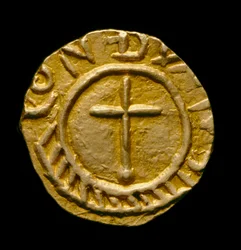 Crondallská mince č. 59, anglosaská mince z crondallského pokladu, Crondall, Hampshire