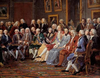 Salon madame Geoffrinové, detail