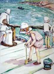 Jak Evangeline ztratila rýč, 1929 (wc na papíře)