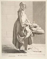 Prodejce salátu, 1742.