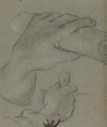 Carracci - v studie pro ruce svatého Jana E, RCIN 902115