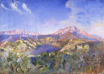 Italská krajina (olej na plátně)