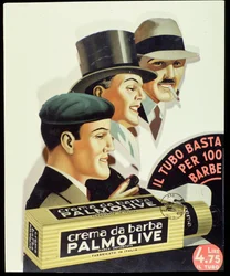 Reklamní plakát na krém na holení Palmolive 1936